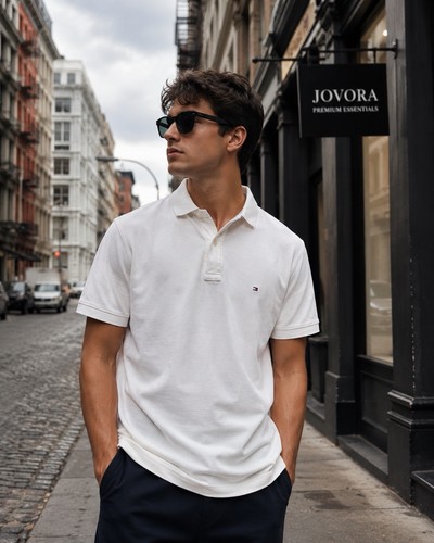 Tommy hilfiger polo bianca - tommy,