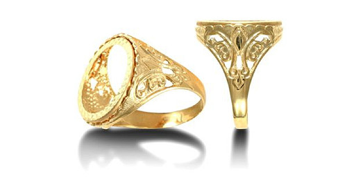 Montatura per anello oro - montatura, in