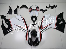 Kit carene carrozzeria iniezione ABS bianco nero per Panigale 899 1199 2012-2014