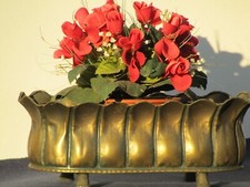 Vaso fioriera centrotavola in rame bronzo artigianato lavorazione a mano Vintage