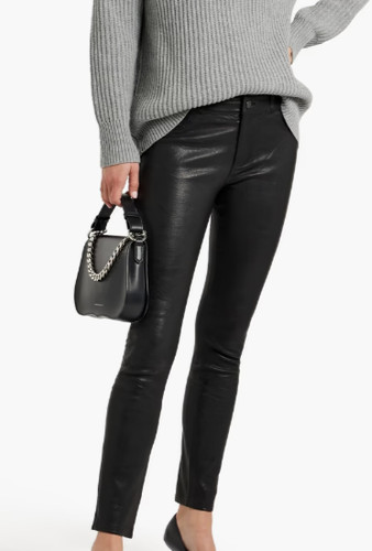 Pantalone donna pelle nero