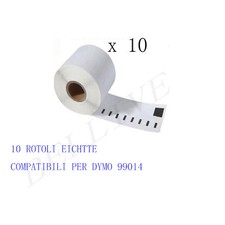 10 X ROTOLI Etichette Compatibili per DYMO 99014 54mmX101mm LABELWRITER 400 450