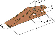 DENTE A FORCELLA MINIESCAVATORE FORK TEETH BENNA LAMA PUNTE MINIPALA CAT JCB BOB