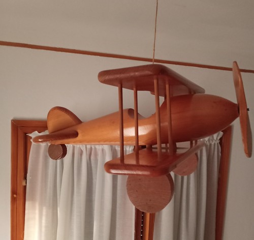 Aereo biplano legno - biplano, in
