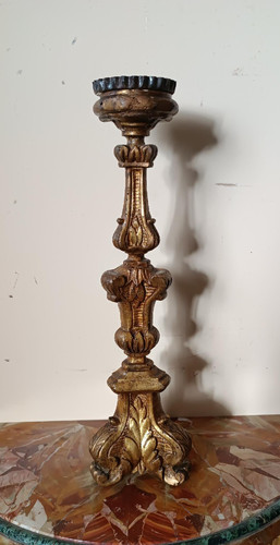 Antico candeliere legno - candeliere, in