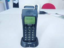 Raro cellulare Philips Spark TCD315 nero (sbloccato) funzionante con difetti