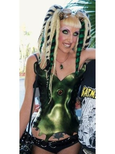 Blond black green dread - black,