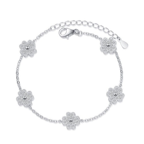 Bracciale charm quadrifoglio - bracciale,