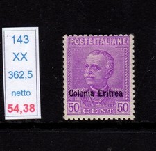 Eritrea effige Vittorio Emanuele III c 50 nuovi gomma integra mnh rif 143