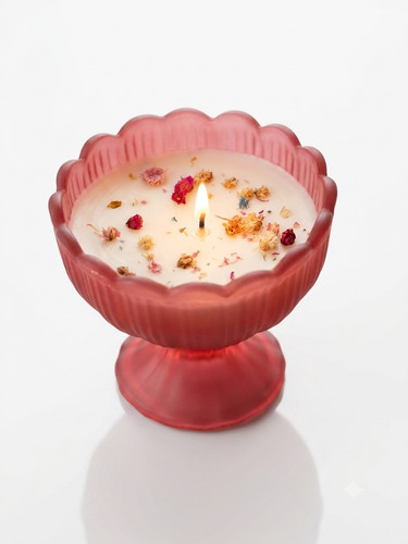 Candela botanica stile vintage
