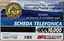 CARTA TELEFONICA CAMPIONATO PESCA D'ALTURA L. 10.000 (868) -