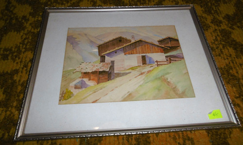 Vecchio quadro murale alpi - vecchio,