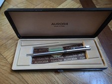 Penna Aurora Marco Polo Chrome Trim MAI USATA con scatola 1970s