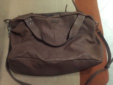MAX & CO. BORSA IN PELLE GRIGIA CON INTERNI ROSA, MISURA MAXI, NUOVISSIMA