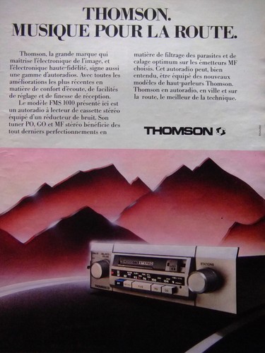 Publicité thomson auto radio - auto,