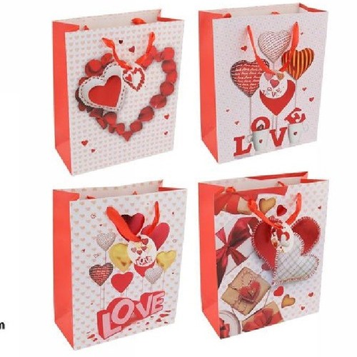 Set buste borsa regalo cuori - set,