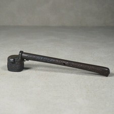 Antica Yatate giapponese - Bottiglia di inchiostro in ottone con drago nuvola e sculture peonia