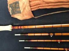 Canna da pesca a mosca canna spaccata 9 piedi 6" vintage Hardy The Rogue River