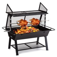 Milos Alto Barbecue Girarrosto Struttura in Acciaio Ignifugo Portalegna