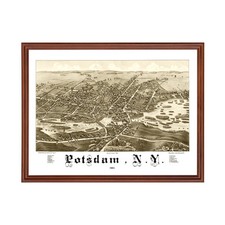 Vecchia mappa di Potsdam, NY