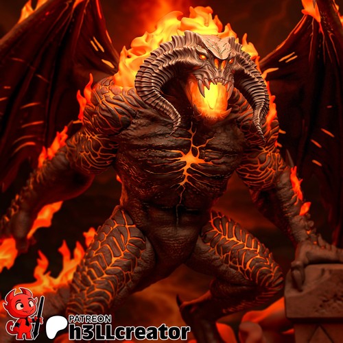 Balrog statua statuina del - balrog,