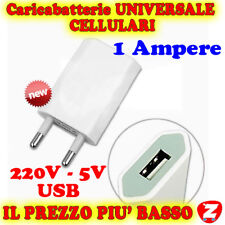 USB A ADATTATORE 220V PRESA MURO SPINA CARICATORE CARICABATTERIE CELLULARI MP3 z