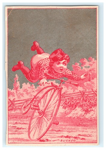 Penny farthing bucked girl - farthing,