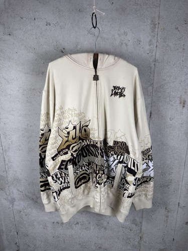 Felpa con cappuccio zip y2k - con,