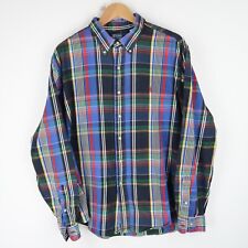 Ralph Lauren Polo anni 90 camicia uomo a quadri vestibilità personalizzata TG XL-2XL (T8231)