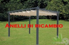 CONFEZIONE 24 ANELLI FISSAGGIO TELO COPERTURA TETTO TELONE PER PERGOLE GAZEBO