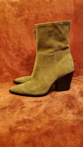 Zara stivaletti pelle - stivaletti, in