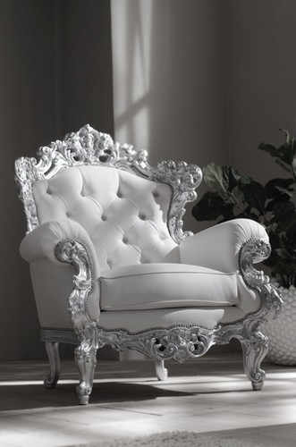 Poltrona trono barocco - poltrona,
