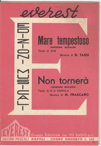 Spartito mare tempestoso non - tempestoso,