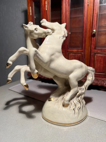 Scultura cavalli porcellana - scultura,