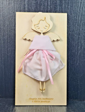 mini quadretti legno artigianali con frasi " angelo del battesimo ..............