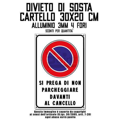 Cartello divieto sosta - cartello,