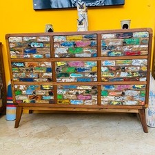 Cassettiera etnica madia buffet mobile wabi sabi