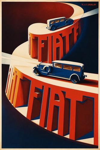 Poster pubblicità fiat - poster,