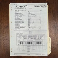 VINTAGE ROLAND JD-800 SERVICE