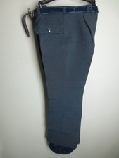 Pantaloni denim lana blu lino