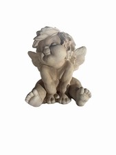 Statua Angelo Putto In Gesso