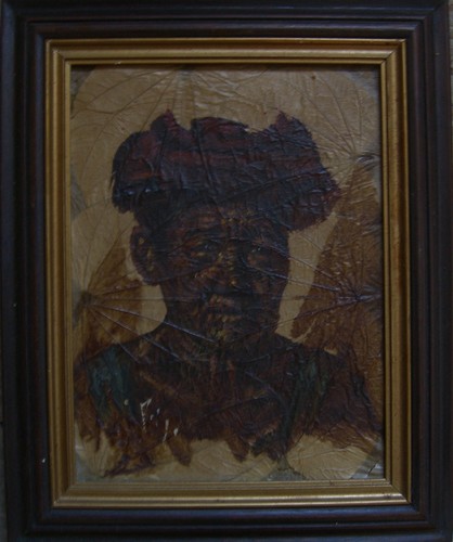 Ritratto dipinto pergamena - ritratto, su