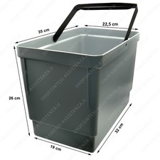 SECCHIO PATTUMIERA TECNOINOX 22 X 35 CM altezza 26 CM SECC 703018 26