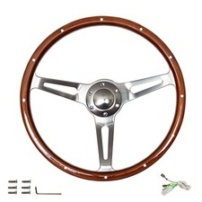 Volante d'epoca in legno