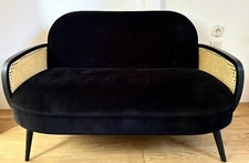 Divanetto 2 Posti Velluto Nero