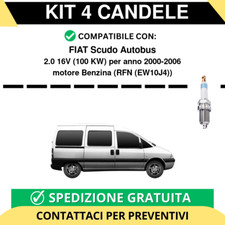 KIT 4 CANDELE per FIAT Scudo