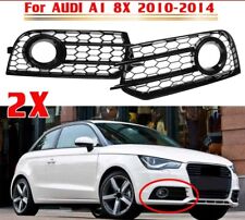 Coppia Griglia Nido D'Ape Fendinebbia AUDI A1 8X 2010-2014 Nero Lucido E Cromo