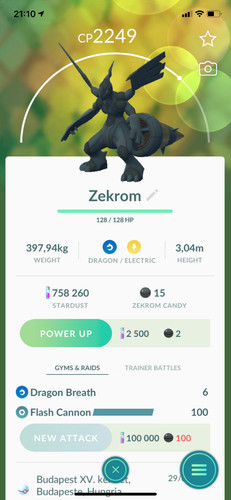 Zekrom pokemon gen5 - gen5, go