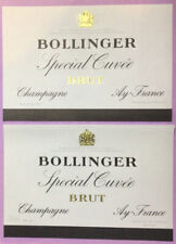 BOLLINGER - 2 ÉTIQUETTES CHAMPAGNE - GRAND FORMAT 20 x 13,5 CM - 300 CL - #7098