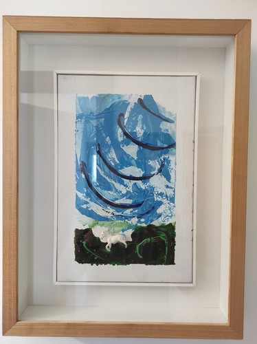 Mario schifano quadro - olio, su
